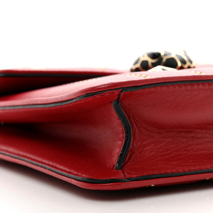 Bulgari Calfskin Star Studded Serpenti Forever Crossbody Bag Red 8 of 10