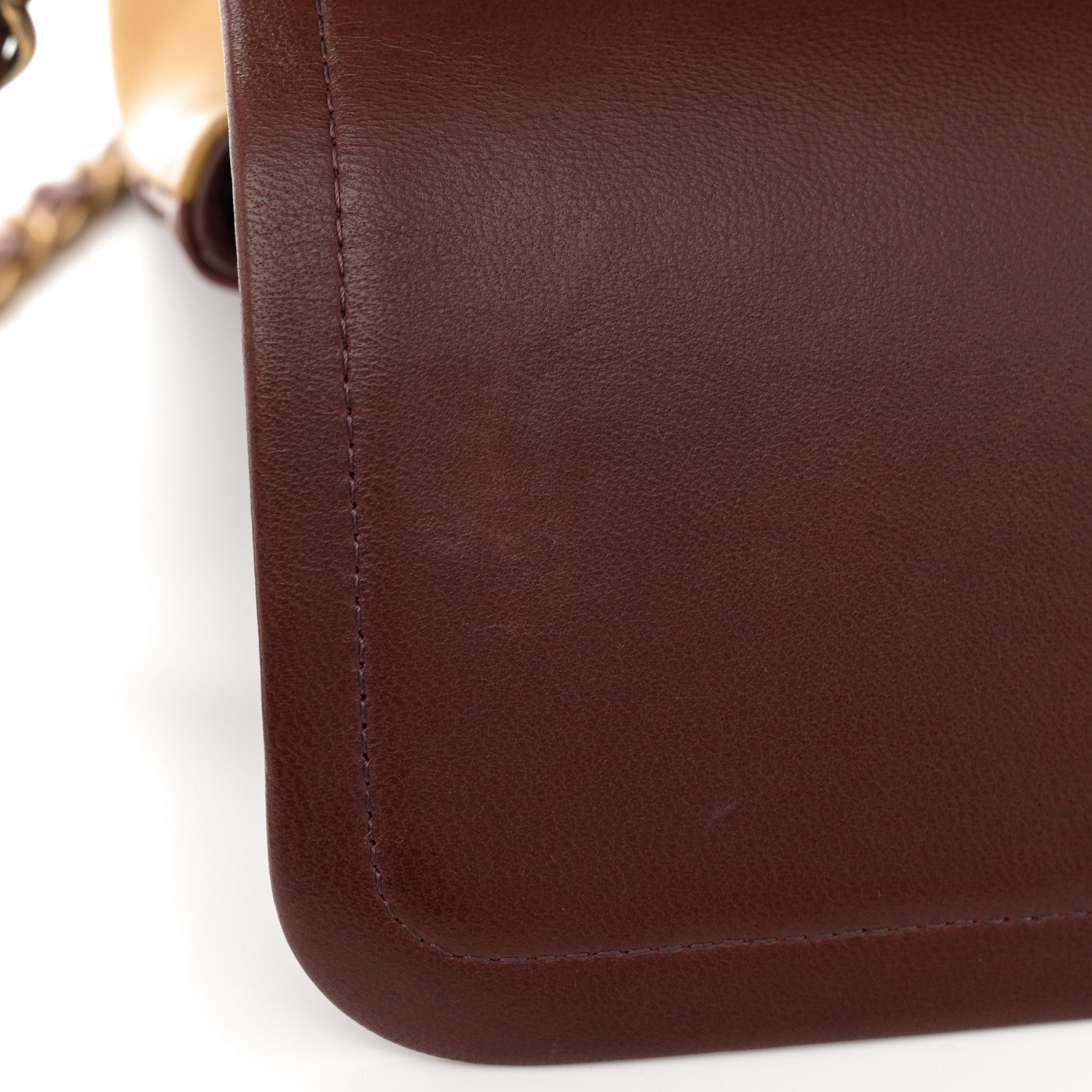 Chanel Lambskin Quilted Tri-Color Jumbo Double Flap Orange Burgundy Yellow 12 of 13