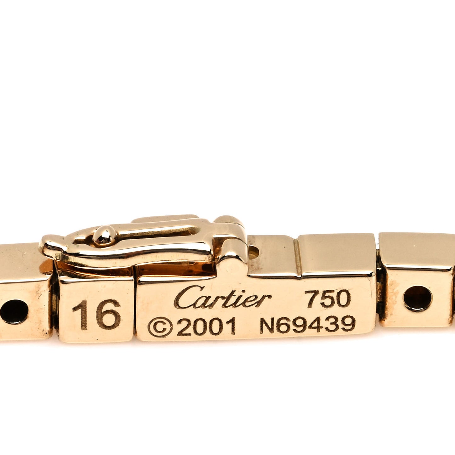 18K Yellow Gold Lanieres Bracelet 16