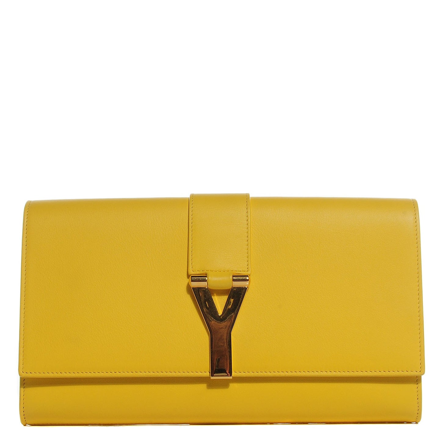 Smooth Calfskin Classic Y Clutch Soleil