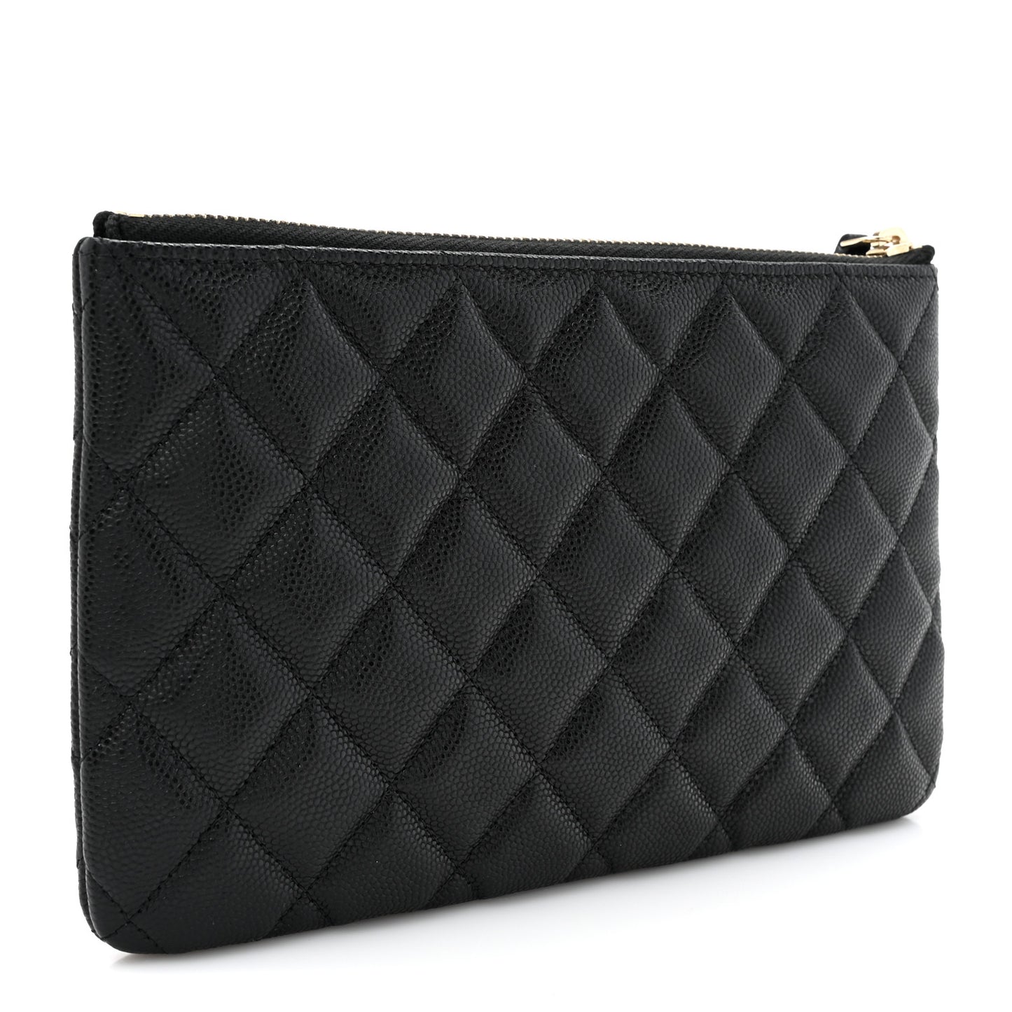 Caviar Quilted Small CC Cosmetic Case Black