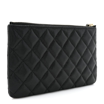 Chanel Caviar Quilted Small CC Cosmetic Case Black 3 of 8