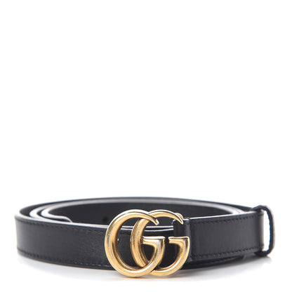 Gucci Calfskin Double G 20mm Belt 85 34 Black 1 of 7