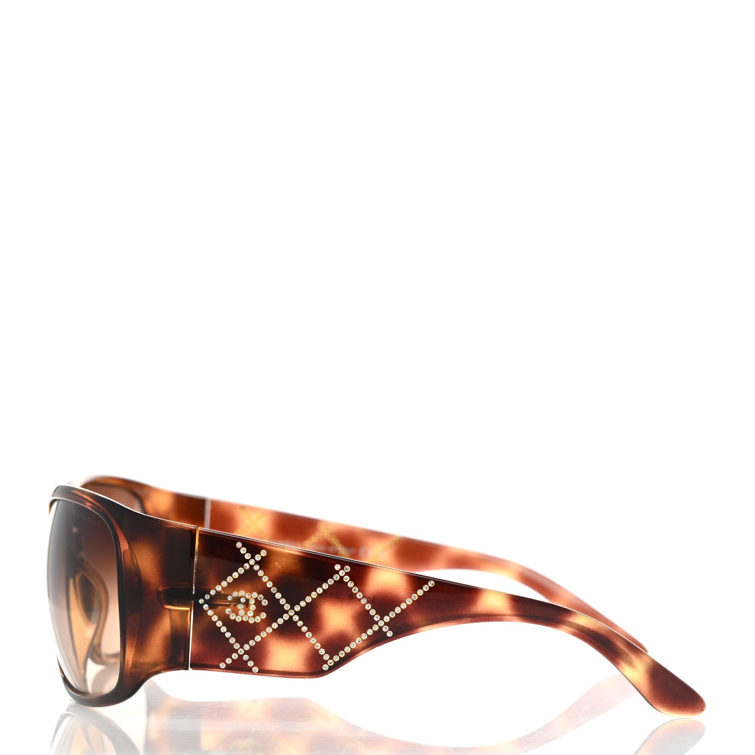 Chanel Acetate Crystal CC Sunglasses 5080-B Brown 3 of 8