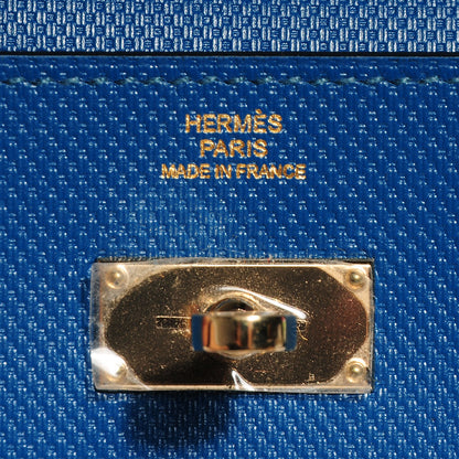 Hermes Grain d'H Kelly Longue Wallet Bleu De Galice 13 of 18