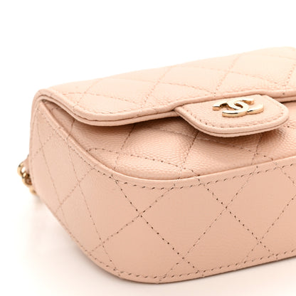 Chanel Caviar Quilted Mini Clutch With Chain Light Beige 10 of 12
