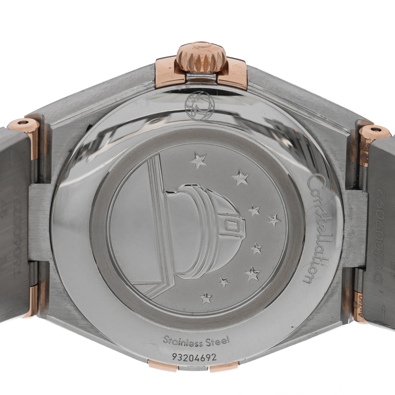 Omega Stainless Steel 18K Sedna Gold Diamond Bezel Mother of Pearl 28mm Constellation Quartz Watch 131.25.28.60.55.001 4 of 5
