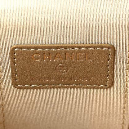 Chanel Lambskin Quilted Mini Pearl Crush Vanity Case With Chain Black 6 of 8
