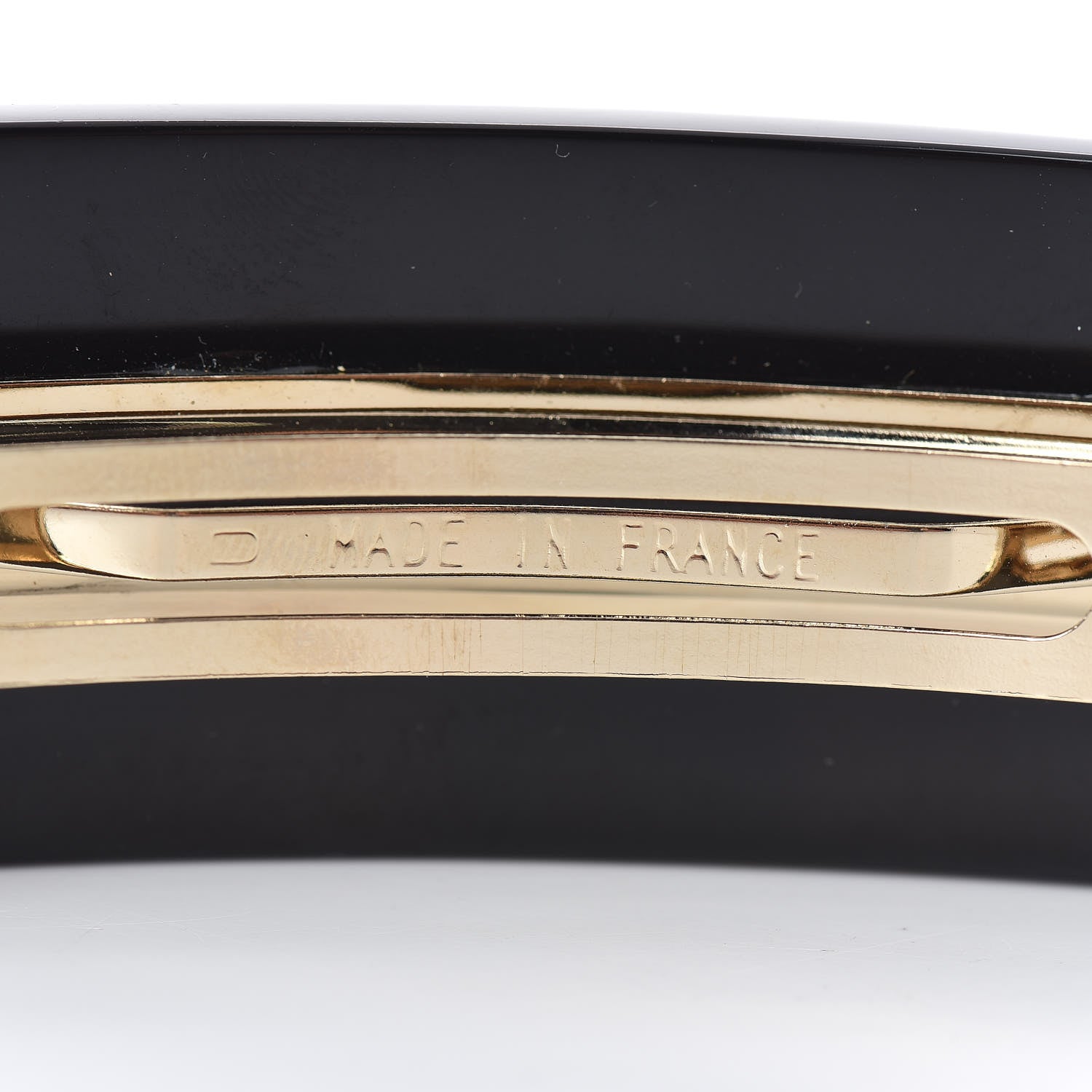 Chanel Crystal CC Hair Clip Barrette Black 4 of 5