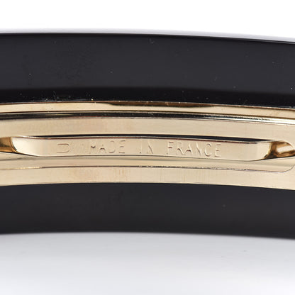 Chanel Crystal CC Hair Clip Barrette Black 4 of 5