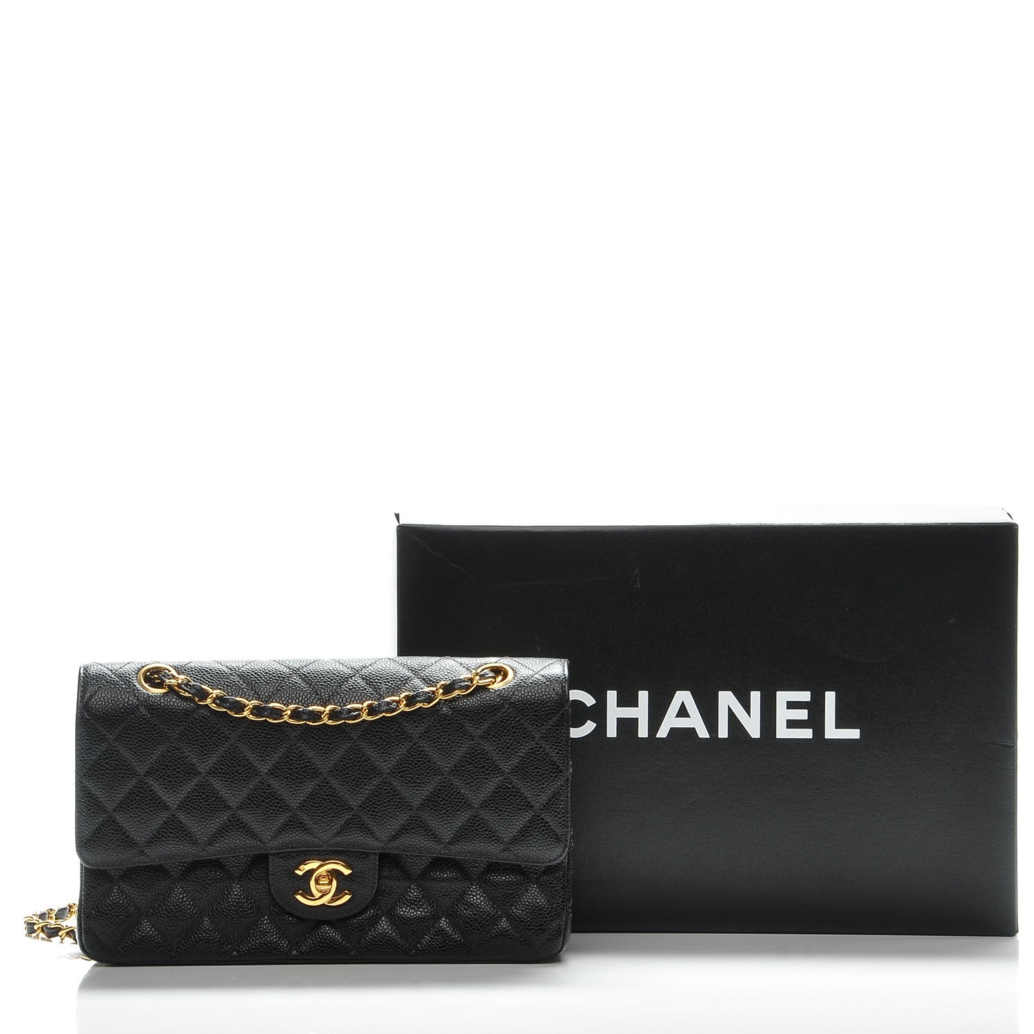 Chanel Caviar Quilted Medium Double Flap Black 8 of 8
