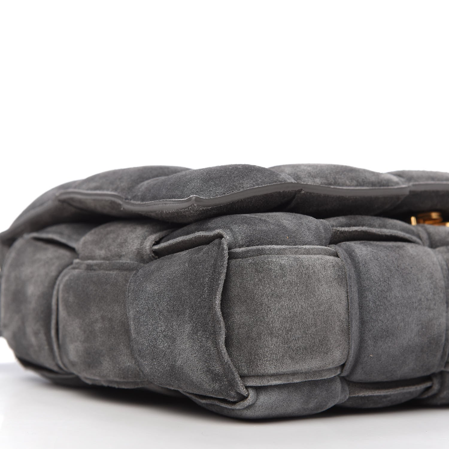 Bottega Veneta Suede Maxi Intrecciato Padded Cassette Crossbody Bag Graphite 6 of 8