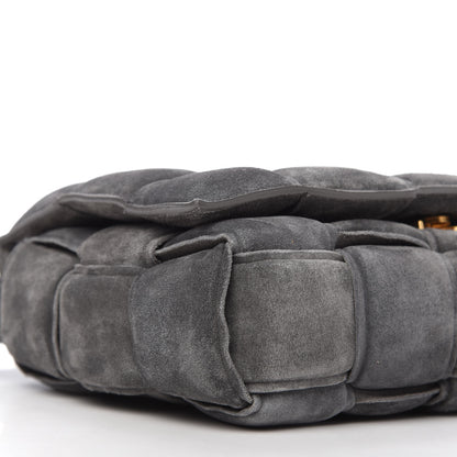 Bottega Veneta Suede Maxi Intrecciato Padded Cassette Crossbody Bag Graphite 6 of 8