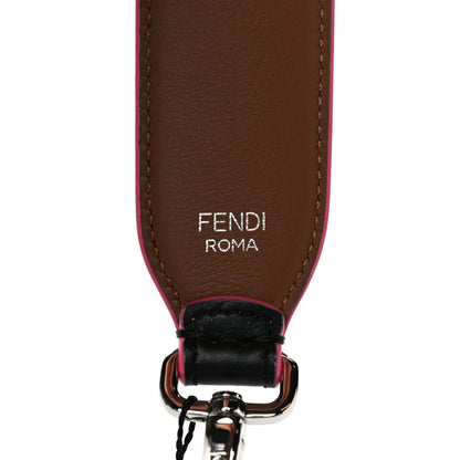 Fendi Vitello Dolce Plexiglass Bi-Color Studded Strap You Black Brownie Multicolor 3 of 5