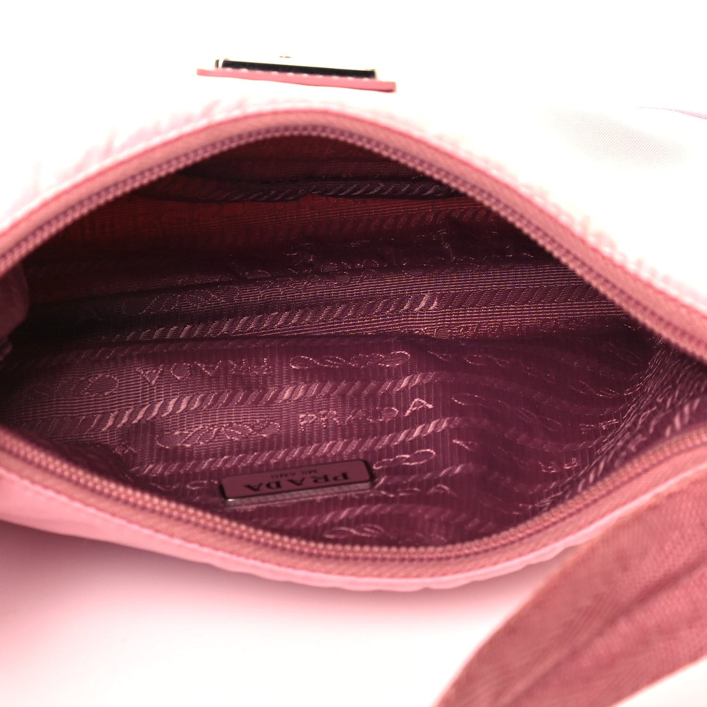 Tessuto Nylon Saffiano Mini Re-Edition 2000 Bag Rosa