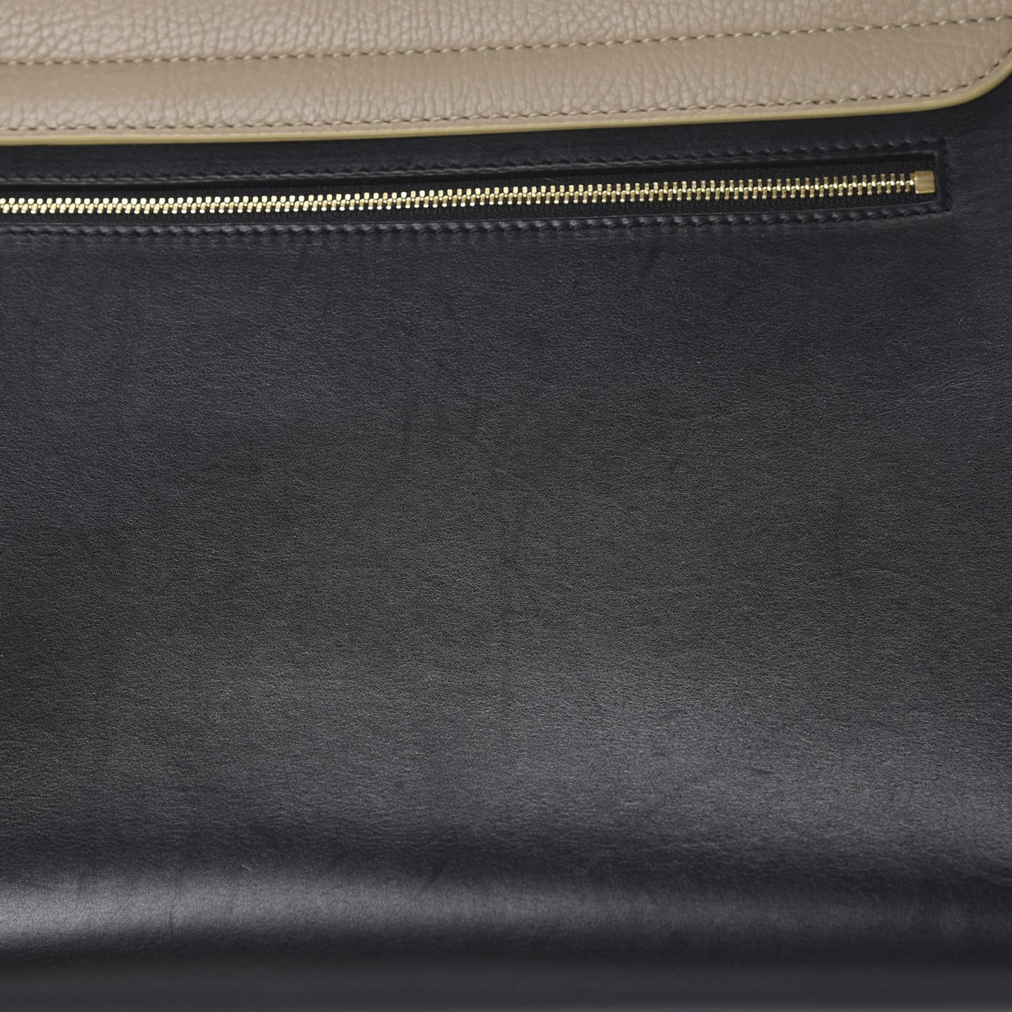 Calfskin Suede Medium Tri-Color Trapeze Sand