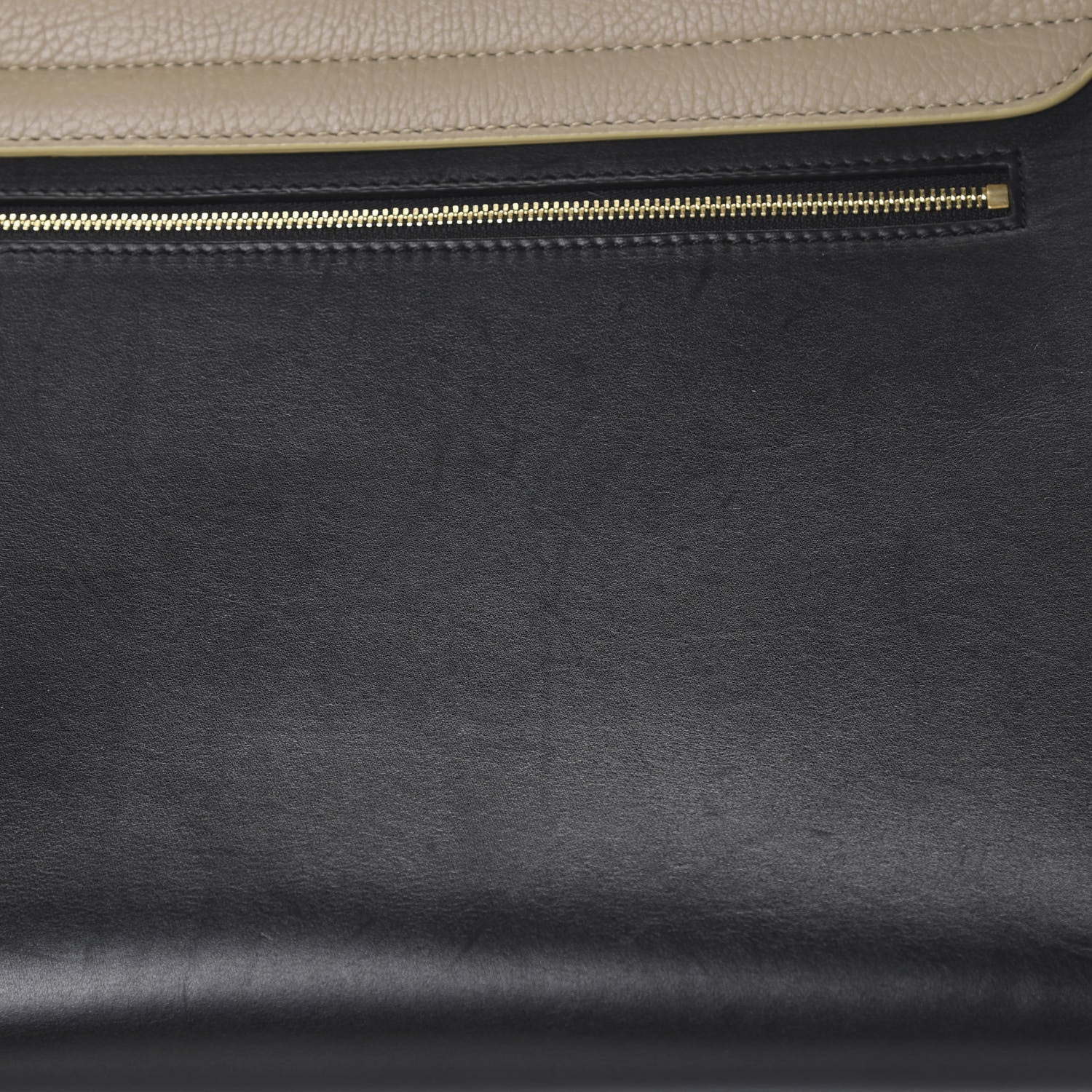 Celine Calfskin Suede Medium Tri-Color Trapeze Sand 17 of 17