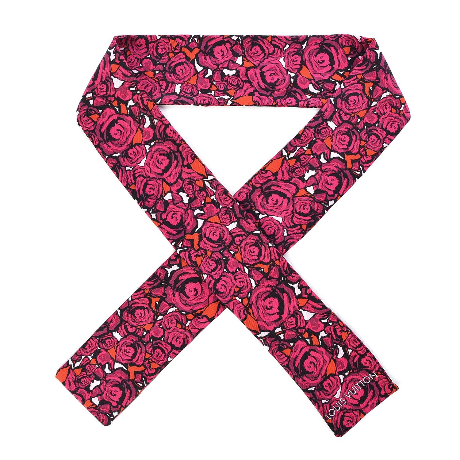 Louis Vuitton Silk Rock'n'Roses Bandeau Berry 1 of 4