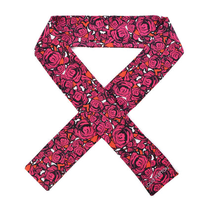 Louis Vuitton Silk Rock'n'Roses Bandeau Berry 1 of 4