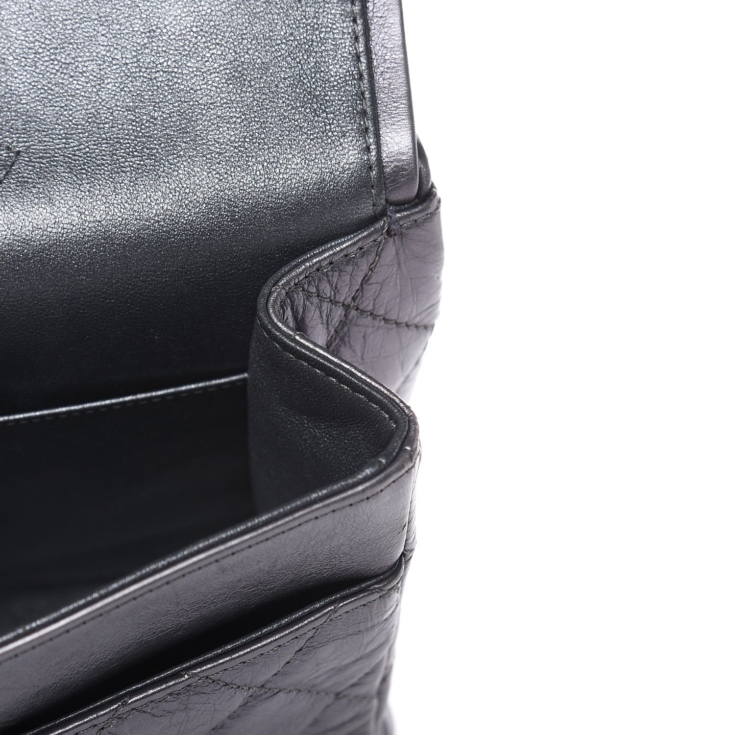 Chanel Metallic Aged Calfskin Quilted 2.55 Reissue 227 Flap Dark Silver 17 of 20