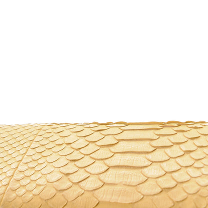 Chanel Python Medium Double Flap Yellow 13 of 14