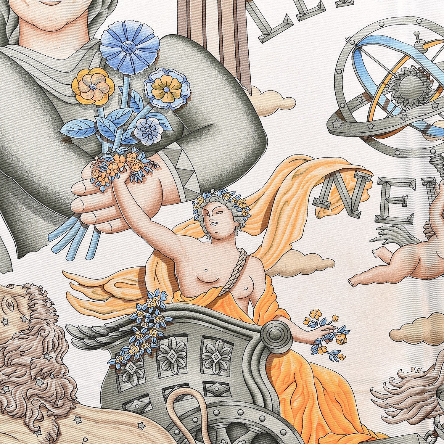 Hermes Silk Le Matin Neuf Scarf 90 7 of 8