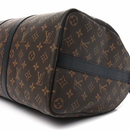 Louis Vuitton Monogram Macassar Keepall Bandouliere 45 9 of 10