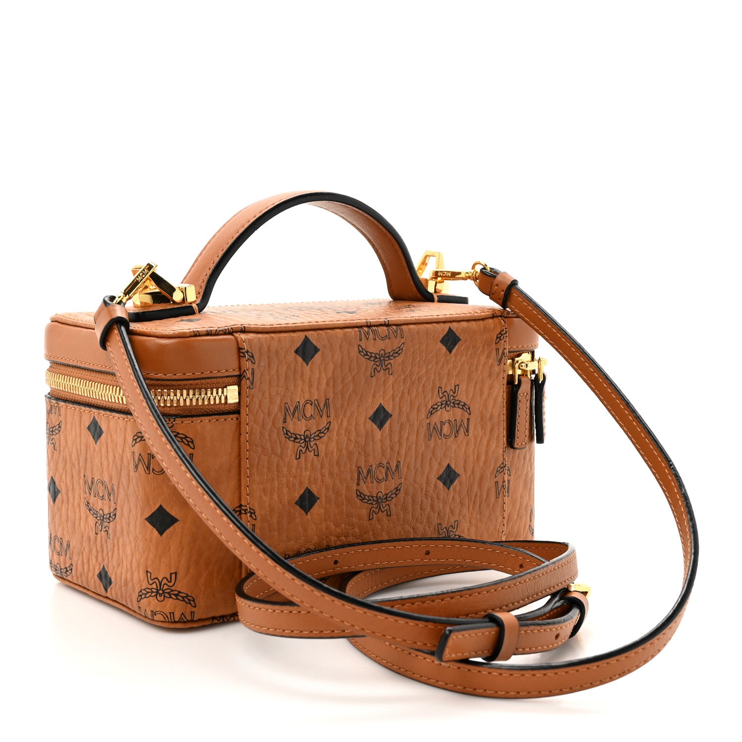 MCM Visetos Rockstar Vanity Case Cognac 3 of 11