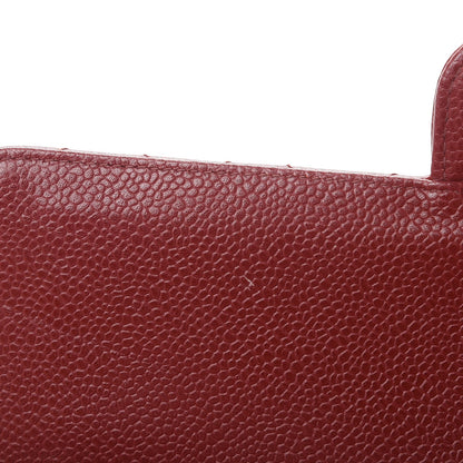 Chanel Caviar Quilted Medium Double Flap Dark Red 8 of 8