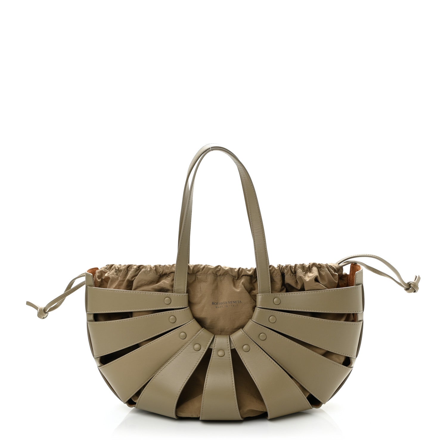Bottega Veneta French Calfskin Shell Bag Taupe 1 of 10