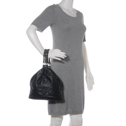Chanel Lambskin Mini Rock and Chain Hobo Black 2 of 8