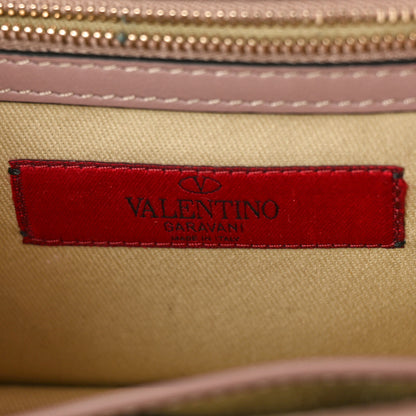 Valentino Garavani VALENTINO GARAVANI Vitello Small Glam Lock Rockstud Flap Poudre 6 of 9
