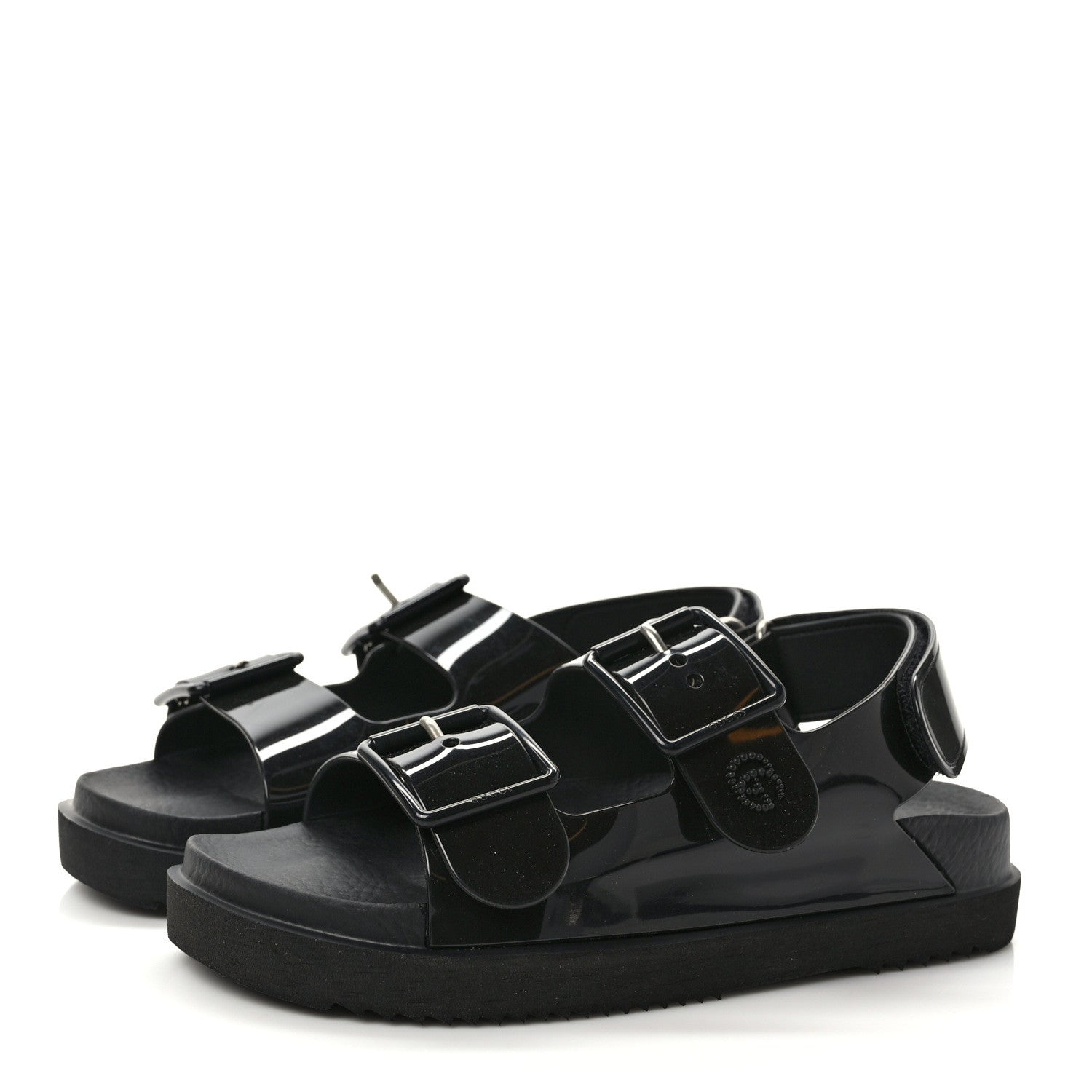 Gucci Rubber Mini Double G Womens Isla Dad Sandals 35 Black 2 of 8