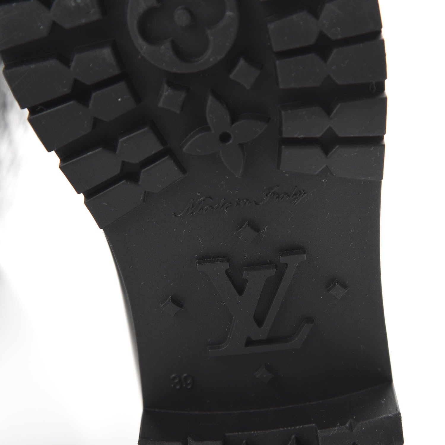 Louis Vuitton Rubber Embossed Monogram Splash Rain Boots 39 Black 6 of 7