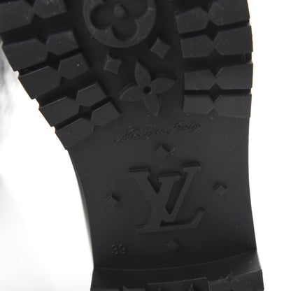Louis Vuitton Rubber Embossed Monogram Splash Rain Boots 39 Black 6 of 7