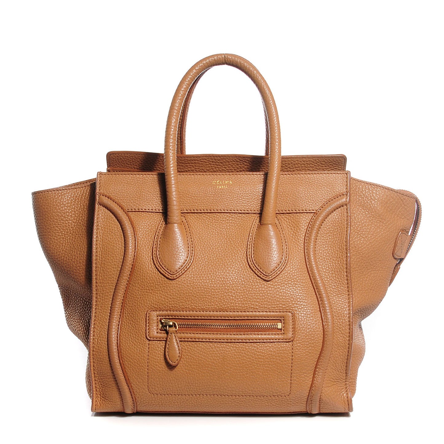 Pebbled Calfskin Mini Luggage Camel