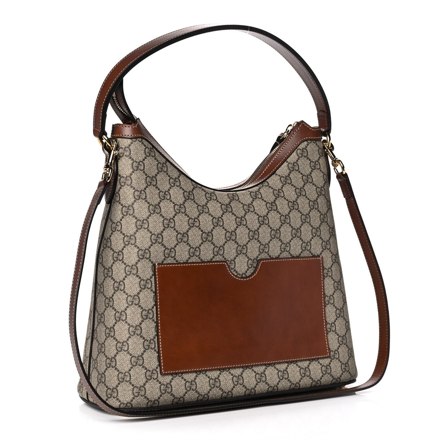 GG Supreme Monogram Linea A Hobo Brown