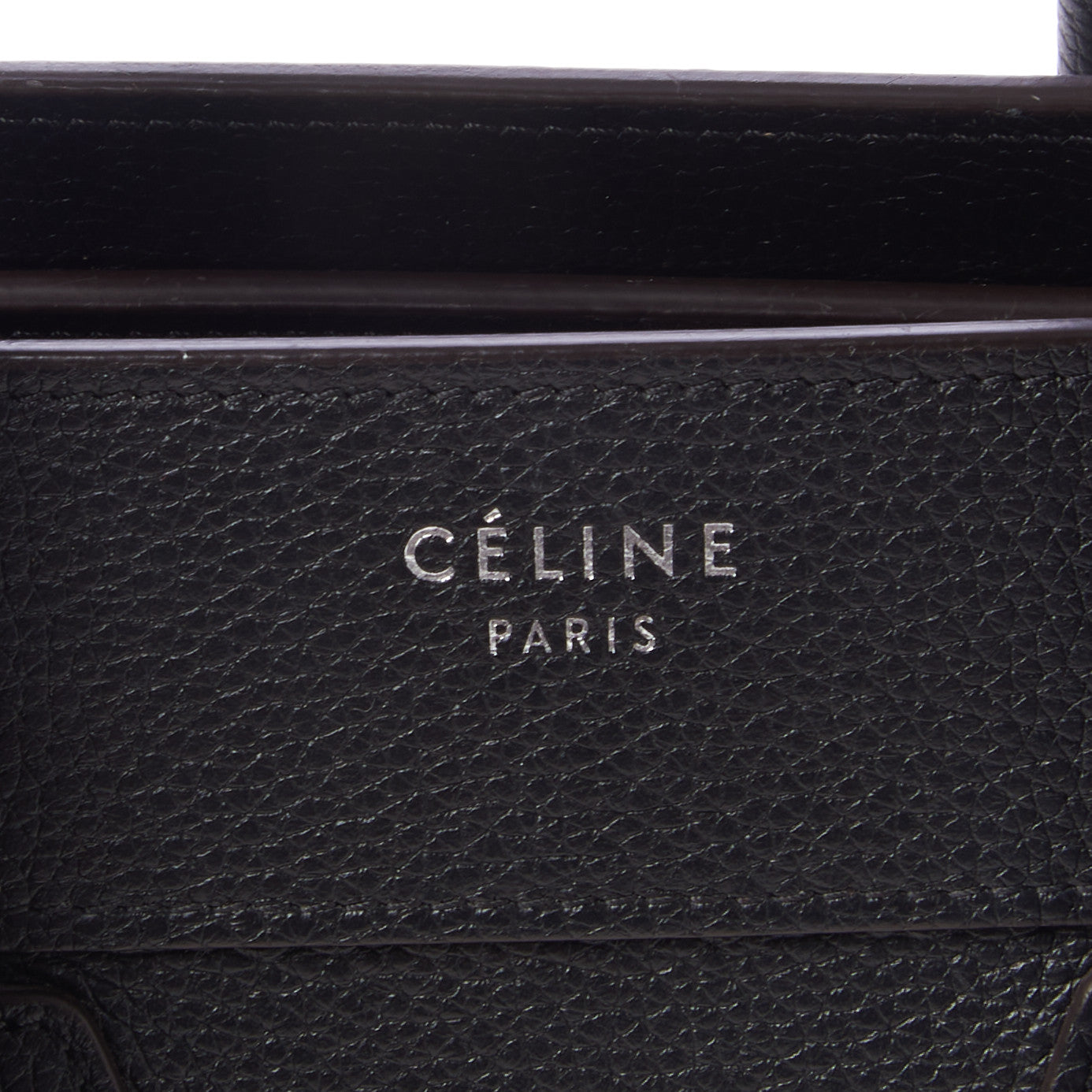 Celine Drummed Calfskin Micro Luggage Black 8 of 10