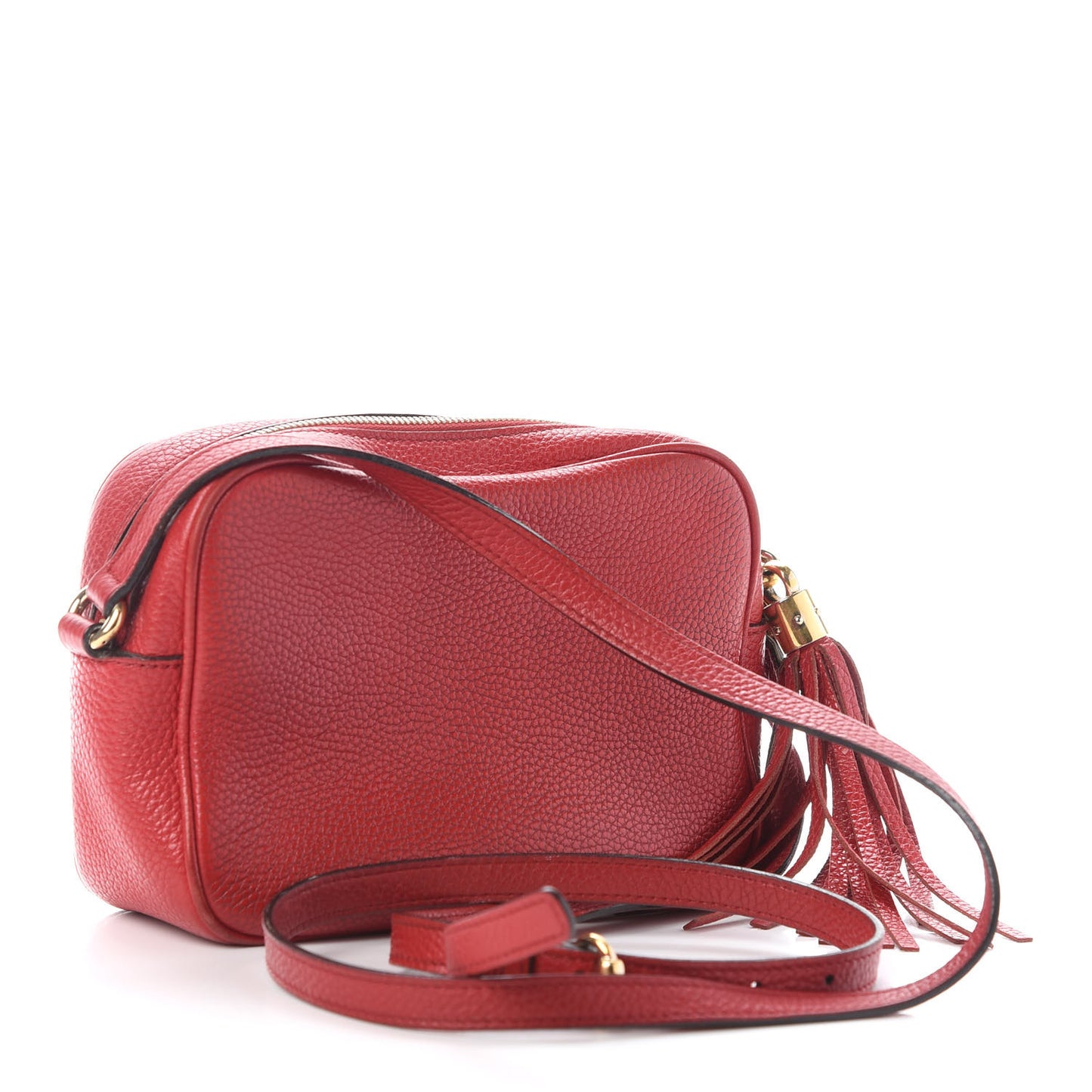 Pebbled Calfskin Small Soho Disco Bag Tabasco Red