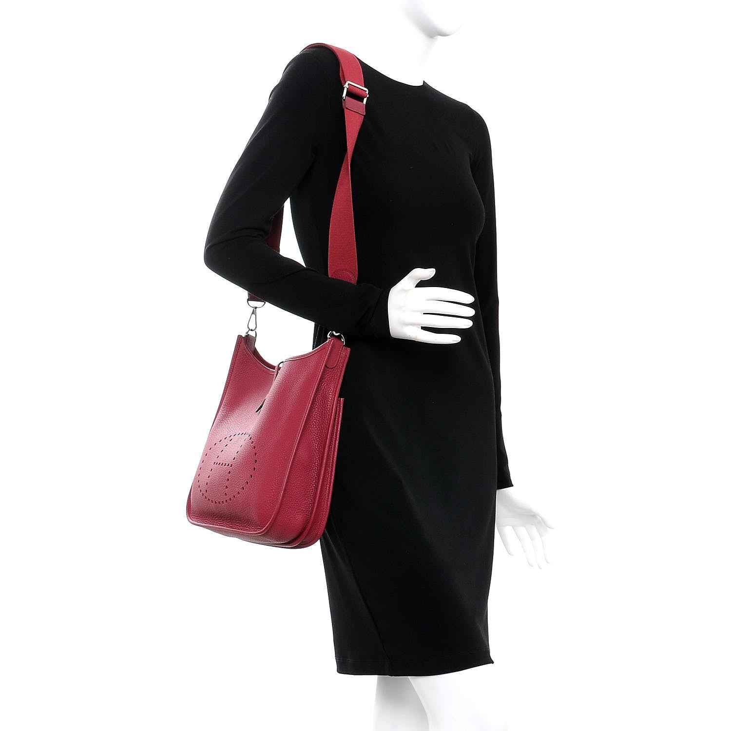 Hermes Taurillon Clemence Evelyne III PM Rubis 2 of 8