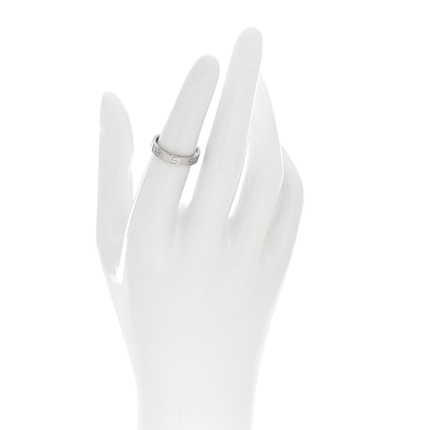 18K White Gold 3.5mm LOVE Wedding Band Ring 50 5.25