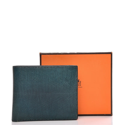 Hermes Lizard Niloticus Citizen Wallet Bleu 9 of 9