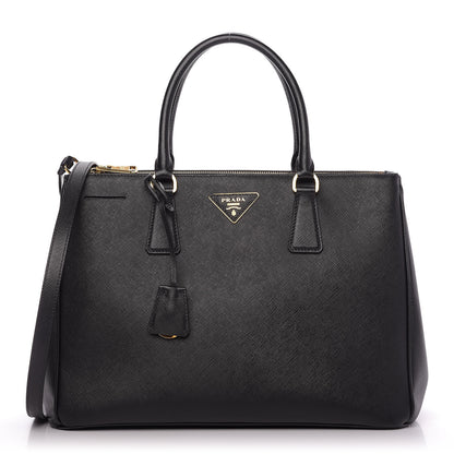Prada Saffiano Medium Galleria Double Zip Tote Black 1 of 13