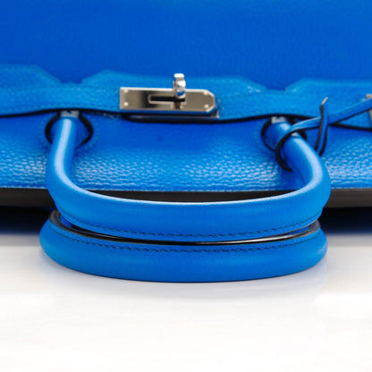 Hermes Taurillon Clemence Birkin 35 Bleu Hydra 16 of 27
