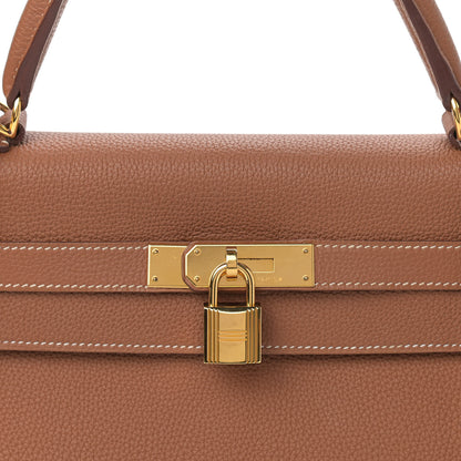 Hermes Togo Kelly Retourne 32 Gold 8 of 11
