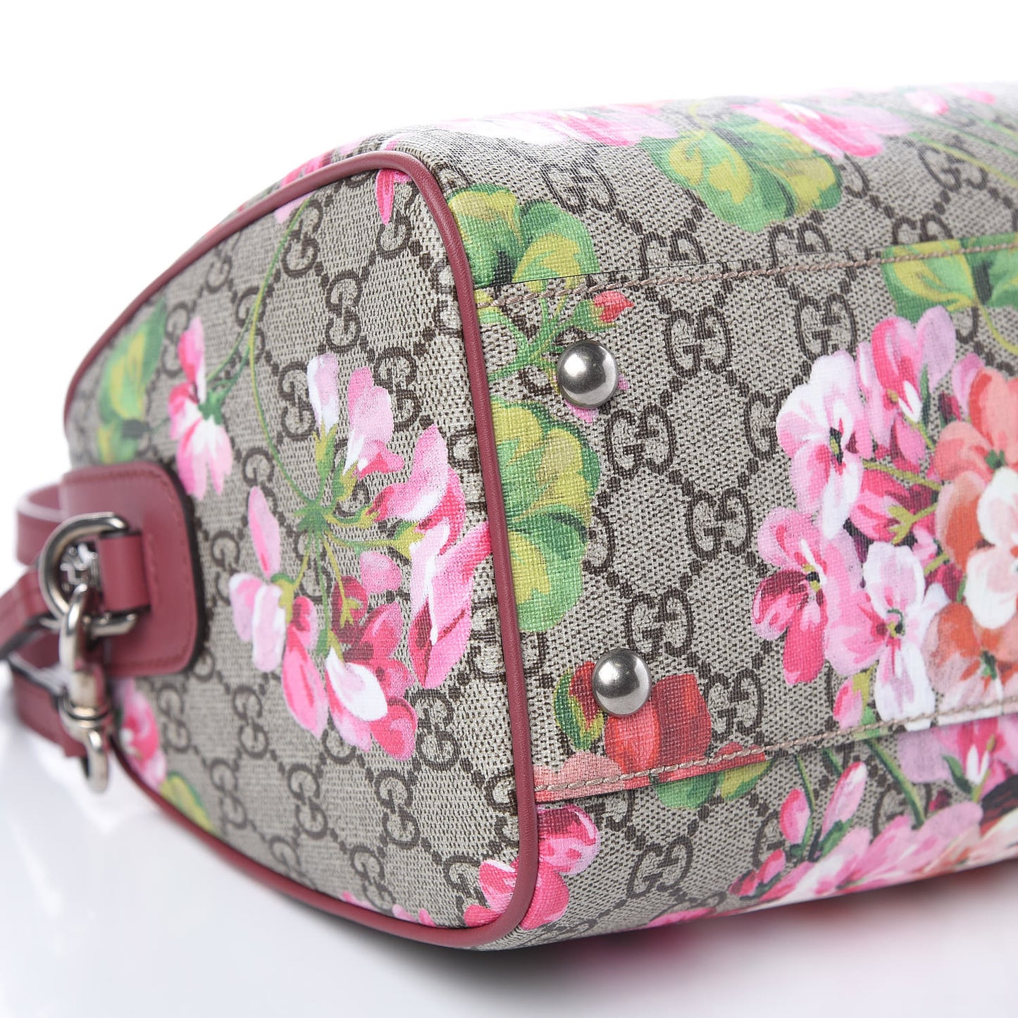 GG Supreme Monogram Blooms Small Boston Beige Multicolor Dry Rose