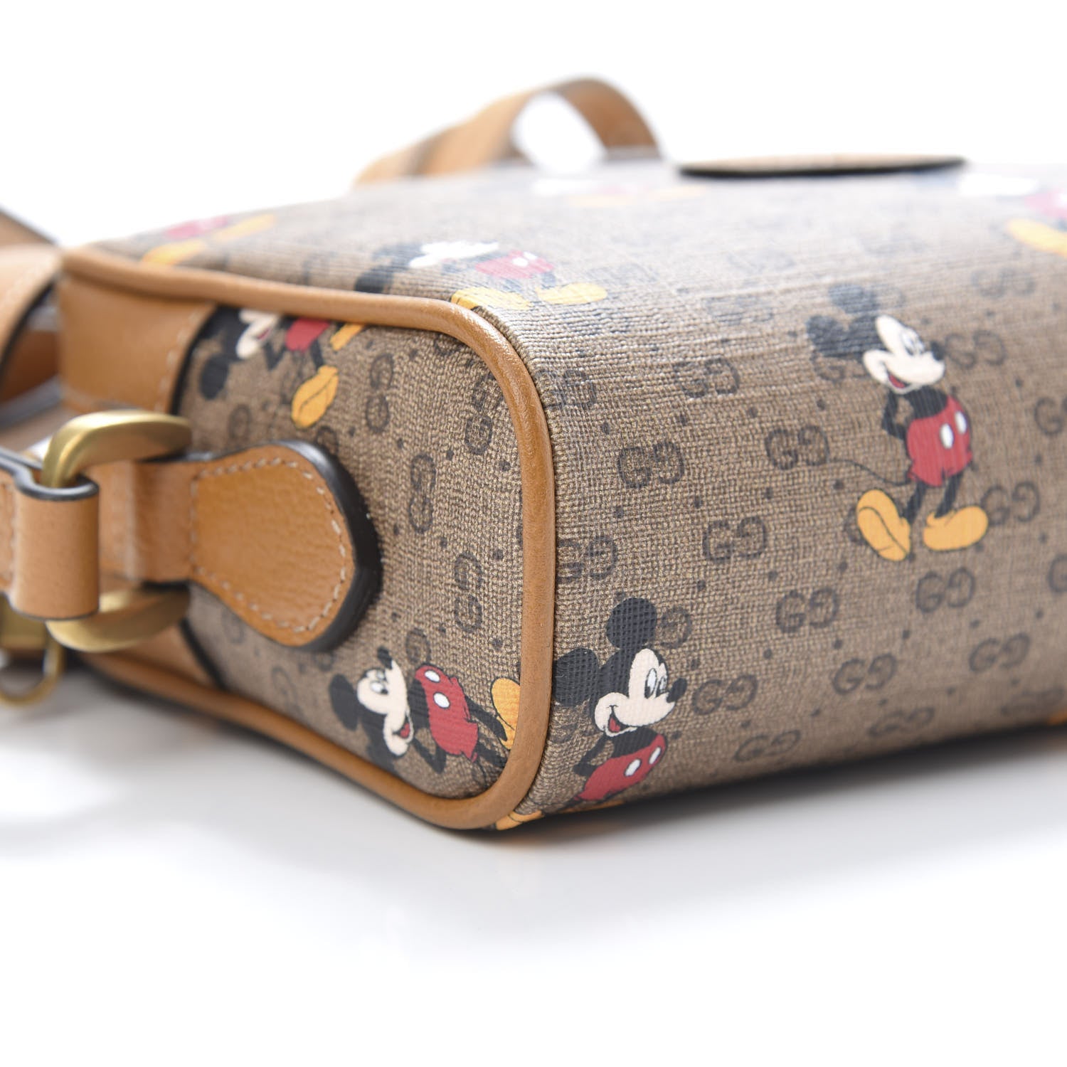 Gucci X DISNEY Mini Vintage GG Supreme Monogram Mickey Mouse Shoulder Bag Beige Vintage Sun Oil 9 of 11
