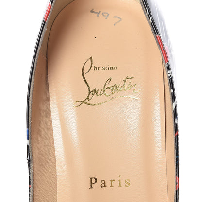 Christian Louboutin Patent Loubitag Fetish Peep 150 Pumps 40 Black Flamenco 7 of 9