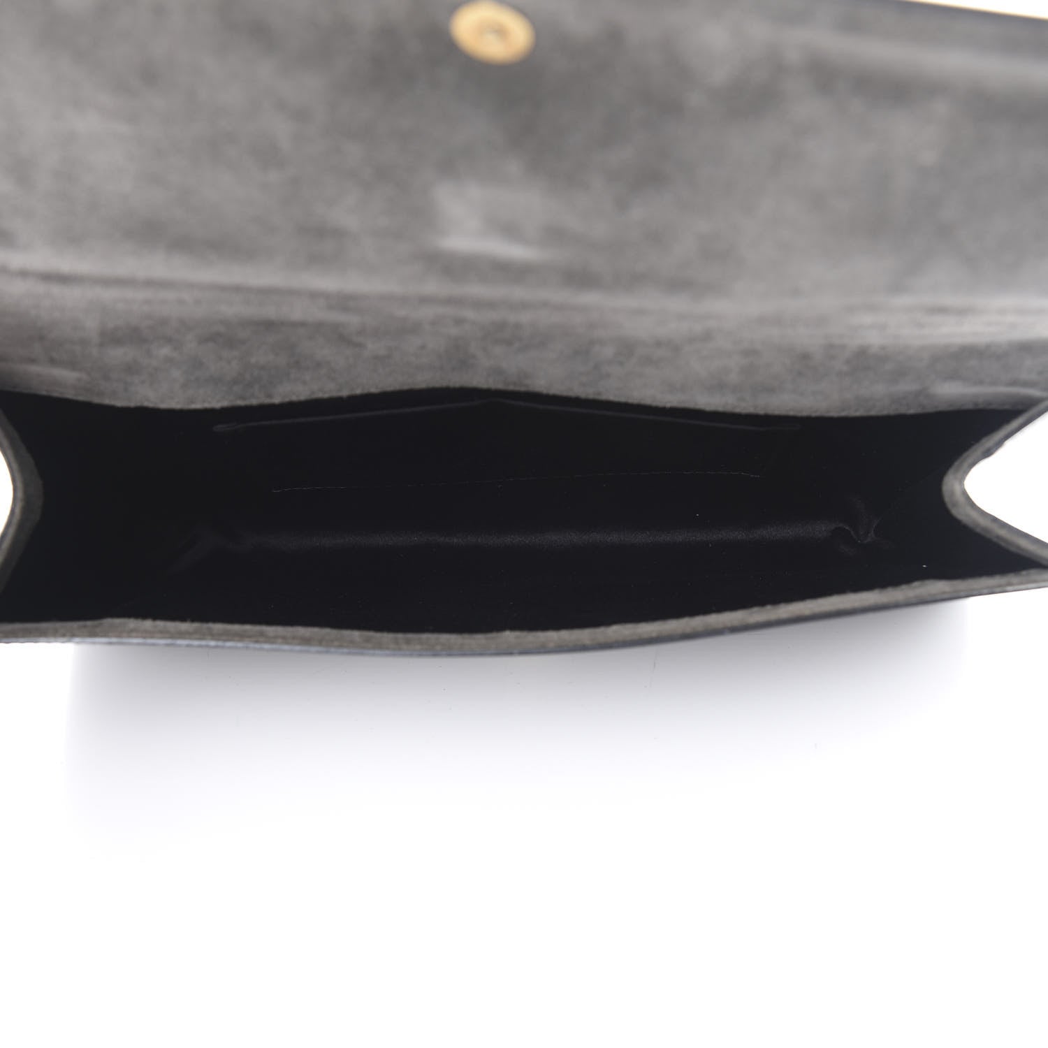 Saint Laurent Textured Patent Classic Y Ligne Clutch Olive 4 of 9