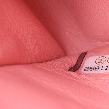 Chanel Caviar Chevron Quilted Medium Double Flap Pink 7 of 9